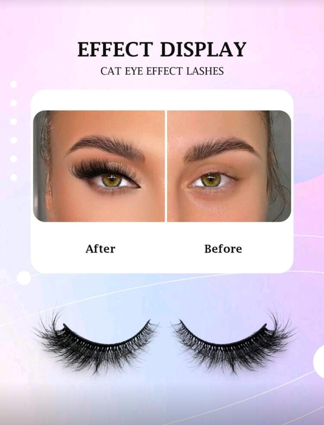 7 Pairs Cat-Eye Faux Mink Eyelashes Curled Winged Natural Realistic Messy End Eye Elongated Thick False Eyelashes Soft Fake Eyelashes Strip Lashes, Lashes, Eyelashes, Fake Lashes