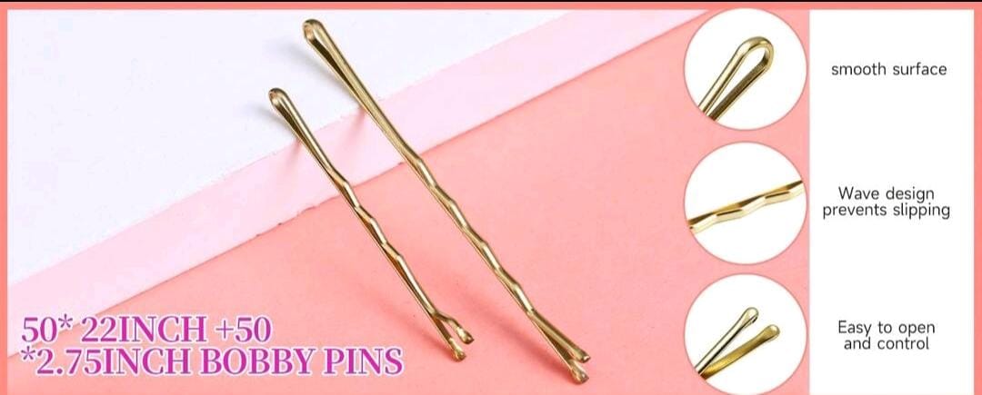 300pcs Hair Clip Set With Storage Box, U-Shape & Straight Hair Clips Styling Accessory Set Claw Clips Hair Claws Hair Barrettes, Bobby Pins