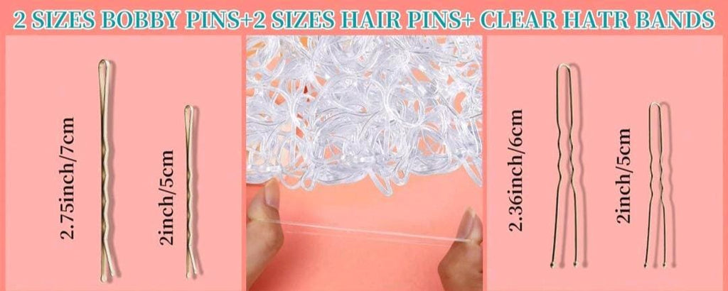 300pcs Hair Clip Set With Storage Box, U-Shape & Straight Hair Clips Styling Accessory Set Claw Clips Hair Claws Hair Barrettes, Bobby Pins