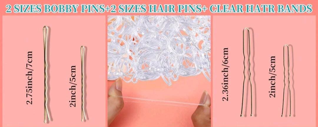 300pcs Hair Clip Set With Storage Box, U-Shape & Straight Hair Clips Styling Accessory Set Claw Clips Hair Claws Hair Barrettes, Bobby Pins